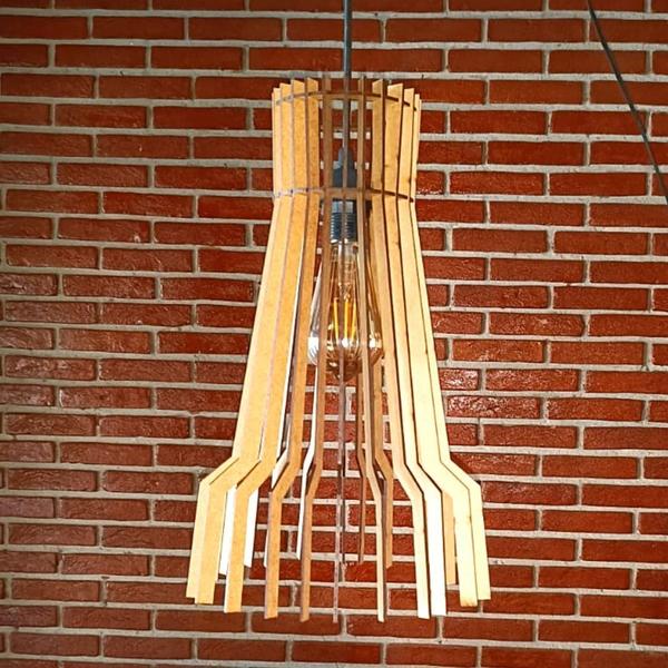 Luminária Teto tipo Pendente BANGKOK MDF - Completa - LENOBRE Imagem de Luminária Teto tipo Pendente BANGKOK MDF - Completa