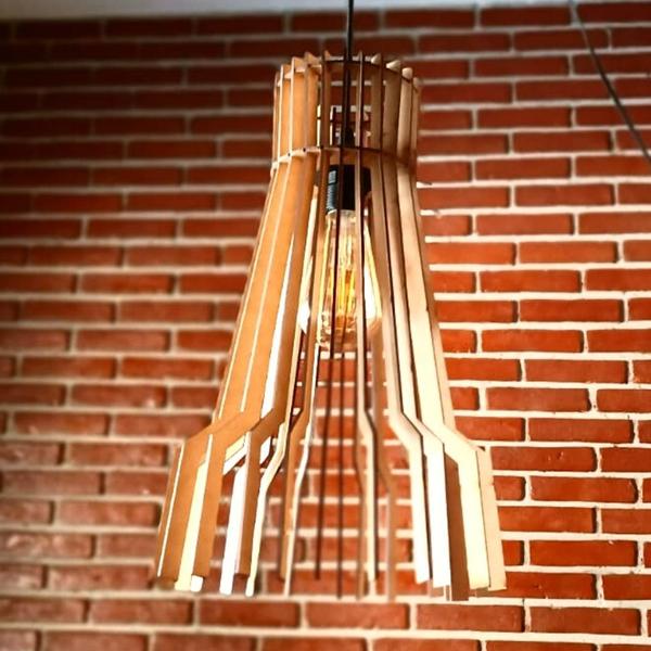 Luminária Teto tipo Pendente BANGKOK MDF - Completa - LENOBRE Imagem de Luminária Teto tipo Pendente BANGKOK MDF - Completa