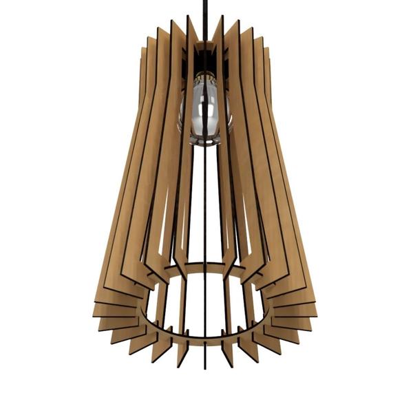 Luminária Teto tipo Pendente DETROIT MDF - Completa - CORALISA Imagem de Luminária Teto tipo Pendente DETROIT MDF - Completa