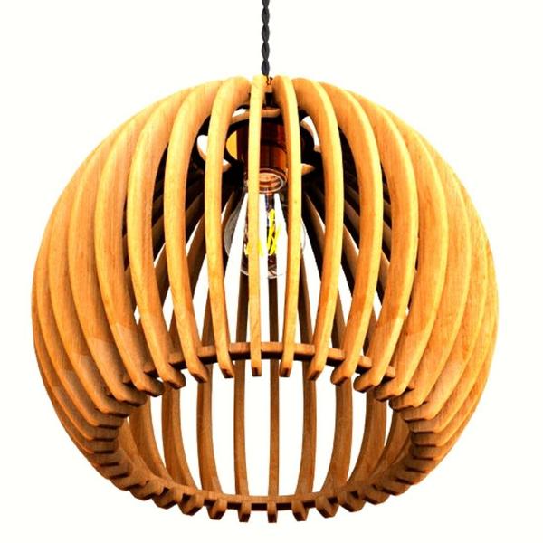 Luminária Teto tipo Pendente Diamantina em MDF - Completa - CORALISA Imagem de Luminária Teto tipo Pendente Diamantina em MDF - Completa