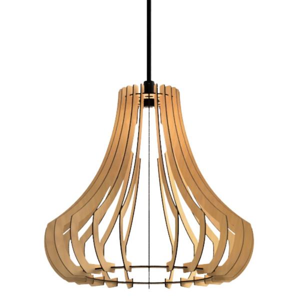 Luminária Teto tipo Pendente GANCHO MDF Completa - CORALISA Imagem de Luminária Teto tipo Pendente GANCHO MDF Completa