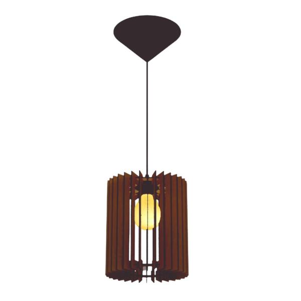 Luminária Teto tipo Pendente TURMALINA MDF - Completa - Cor: Marrom - LENOBRE Imagem de Luminária Teto tipo Pendente TURMALINA MDF - Completa - Cor: Marrom