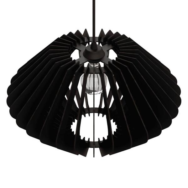 Luminária Teto tipo Pendente VINCI MDF - Completa - Cor: Preta - LENOBRE Imagem de Luminária Teto tipo Pendente VINCI MDF - Completa - Cor: Preta