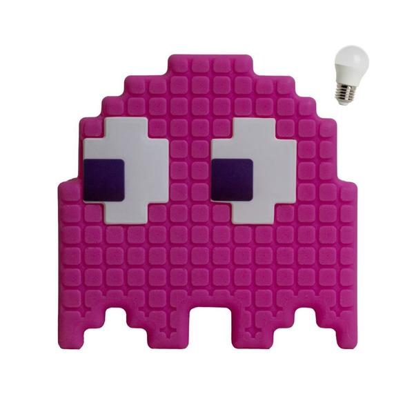 Imagem de Luminária Usare Fantasminha Fantasma do Pac-Man com Lâmpada LED Presente Geek Game Retrô Nerd