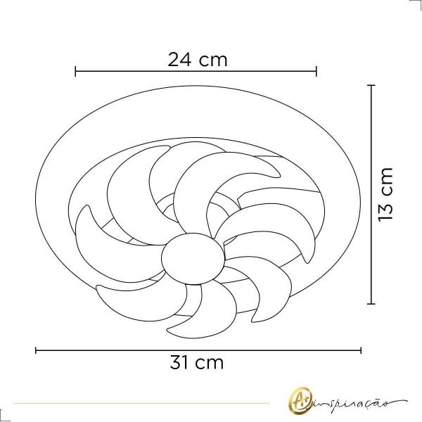 Imagem de Luminária Ventilador De Teto Led Multicor Controle Remoto