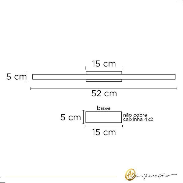 Imagem de Luminária Wing Dourado Para Espelho Ip44 Arandela Led 3000K