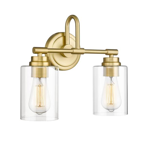 Imagem de Luminárias de banheiro AKEZON Brushed Gold 2-Light Modern