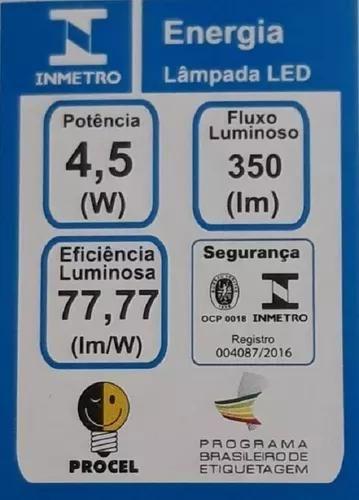 Imagem de Luminatti - Dicroica Led Gu10 4,5w 4000k Bivolt - Lm609