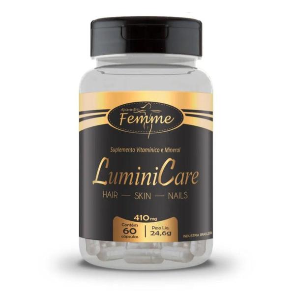 Imagem de LuminiCare Hair, Skin e Nails Femme Multivitamínico 410 mg 60 Cápsulas Apisnutri