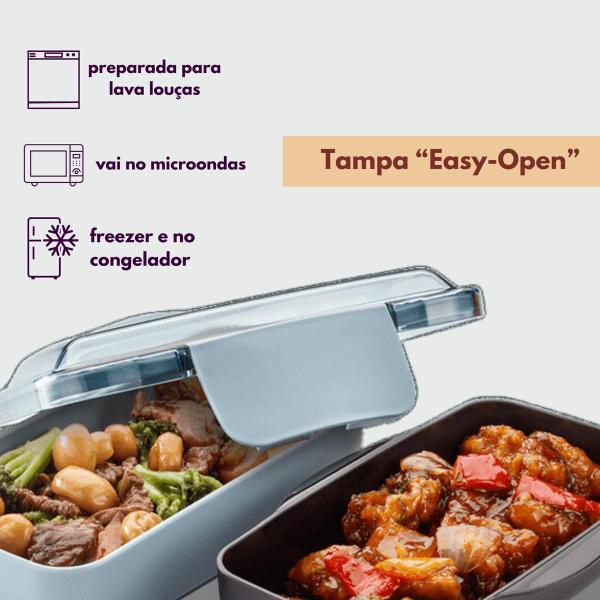 Imagem de lunch box electrolux  pote marmita 2em1 marmita com tampa - PRETO