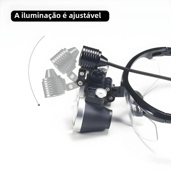 Imagem de Lupa Binocular Ultraleve para Odontologia (2.5x e 3.5x) - 320-420mm