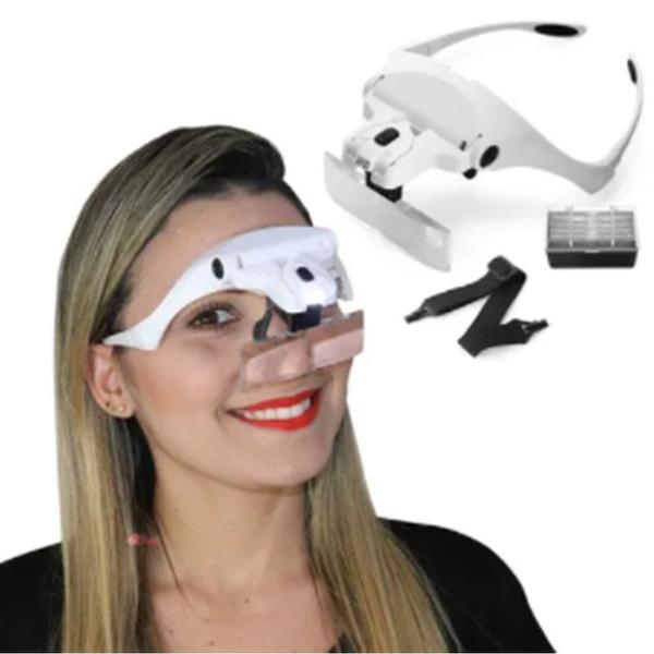 Imagem de Lupa Cabeça Oculos com Led 5 Lentes Para Clinicas