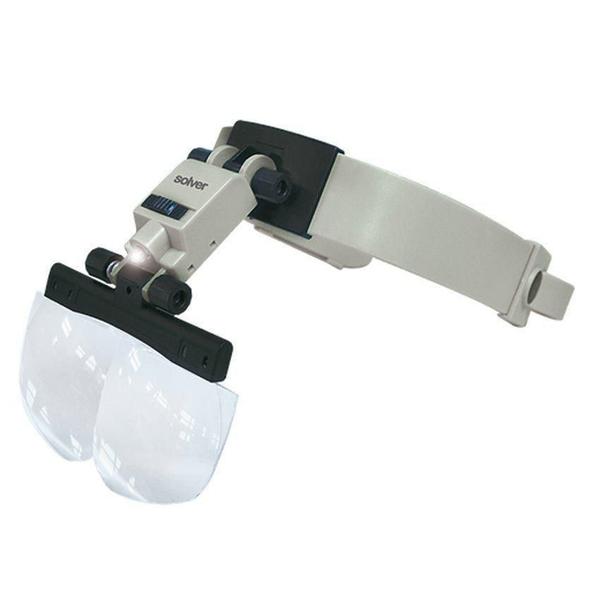 Imagem de Lupa De Cabeca 4 Lentes Led Profissional Solver Slc-1010