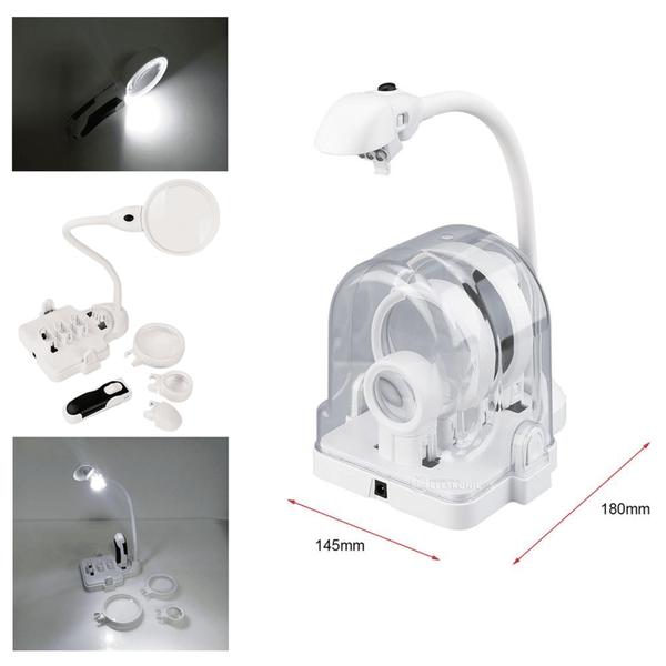 Imagem de Lupa de Mesa Multi-Uso Com Luz Sensor de Toque 120lux Recarregável Laboratório ou Casa XM60202