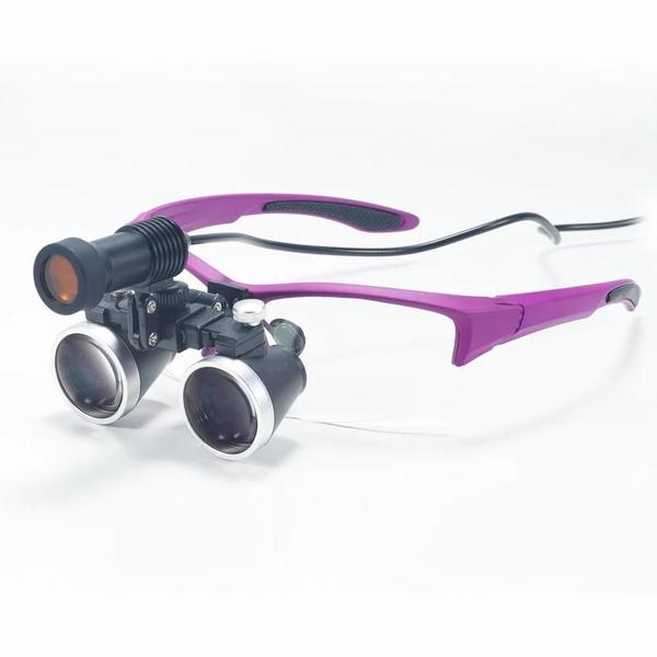 Imagem de Lupa Dentária Binocular 2.5x/3.5x com Iluminação LED 5W - Para Laboratório e Consultório Médico