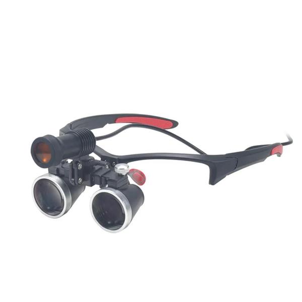 Imagem de Lupa Dentária Binocular 2.5x/3.5x com Iluminação LED 5W - Para Laboratório e Consultório Médico