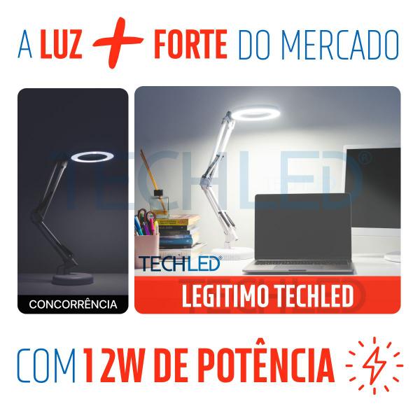 Imagem de Lupa Estetica Articulada Profissional Abajur Luminaria de Mesa para Bancada