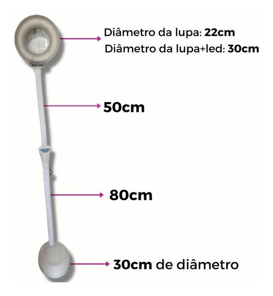 Imagem de Lupa Estetica Articulavel Luminaria Led Dentista Salao 220v