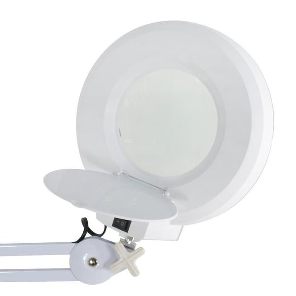 Imagem de Lupa Luminária Tripé Articulável 5x 120 Leds 110V Branca