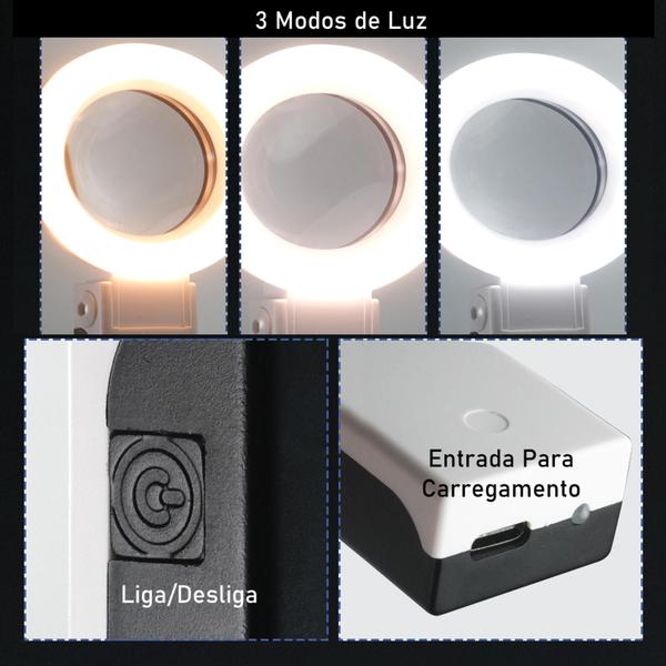 Imagem de Lupa Multifuncional 15LEDS De Luz E Ângulo Articulável TH7020B