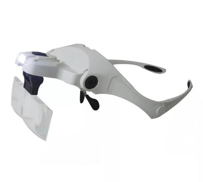 Imagem de Lupa Profissional 9892B1 Magnifier Com Pala  2 Leds 5 Lentes