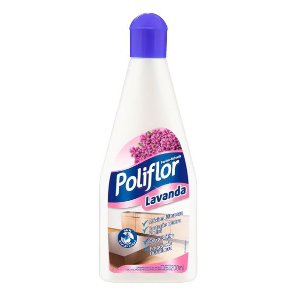 Lustra Móveis Perfume Lavanda 200ml Poliflor Imagem de Lustra Móveis Perfume Lavanda 200ml Poliflor
