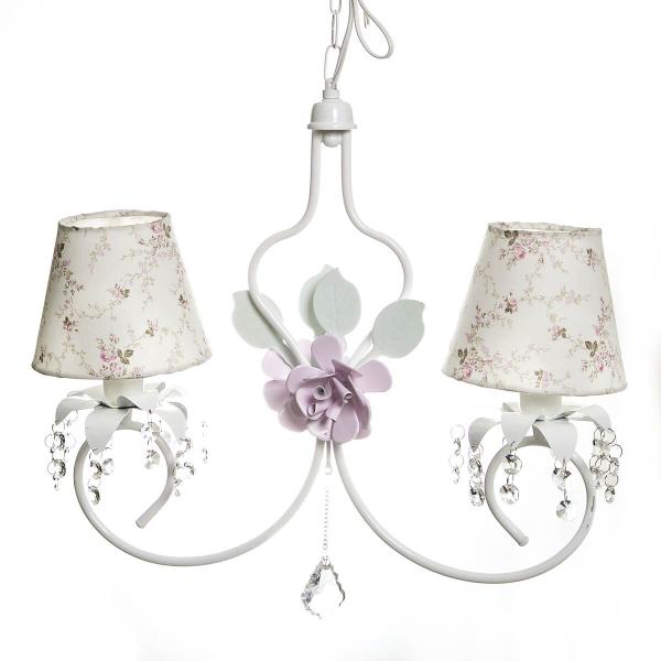 Lustre 2L Imperial Rosa Quarto Bebê Infantil Menina - Potinho de mel Imagem de Lustre 2L Imperial Rosa Quarto Bebê Infantil Menina