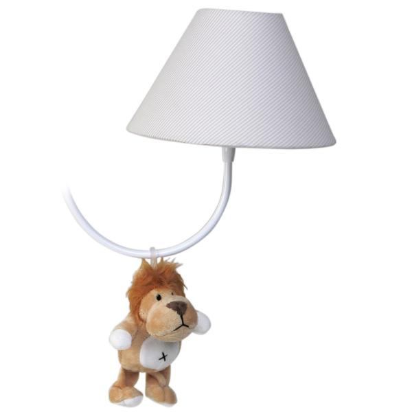 Imagem de Lustre 2L Simples Floresta Com 2 Leões Quarto Bebê Infantil