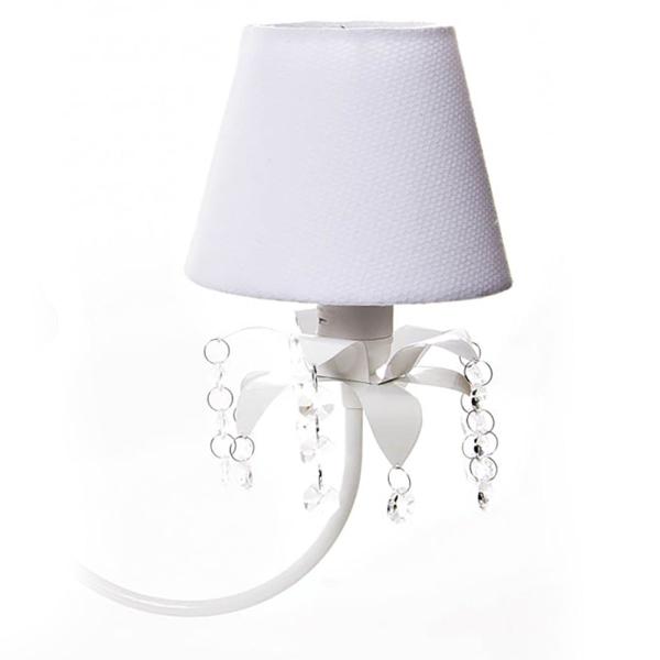Lustre 3L Primavera Cristais 2 Flores G Branco Quarto Bebê Infantil Menina Menino - Potinho de Mel Imagem de Lustre 3L Primavera Cristais 2 Flores G Branco Quarto Bebê Infantil Menina Menino
