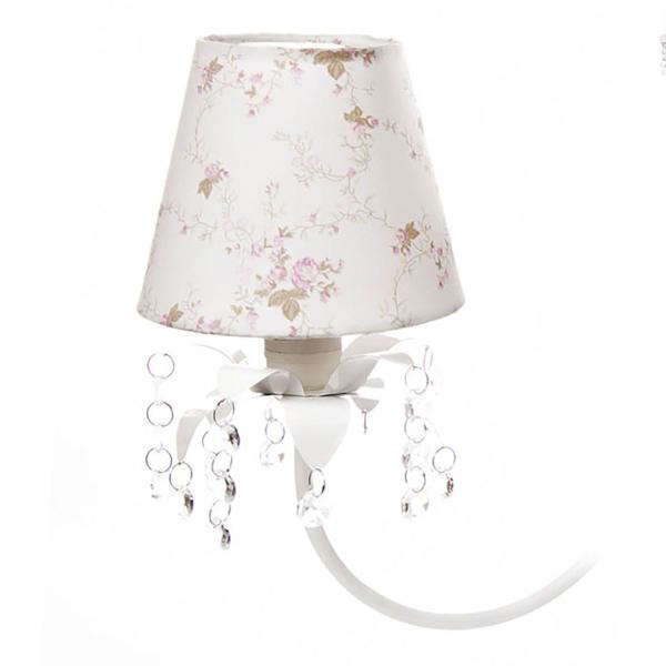 Imagem de Lustre 3L Primavera Cristais 2 Flores G Rosa Bebê Infantil