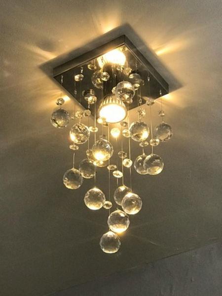 Imagem de Lustre Acrílico Modelo Chuva Pontuda P/ Sala Pronto Envio 3