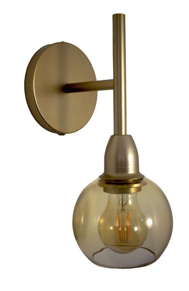 Imagem de Lustre Arandela Bola 12cm Globo Âmbar Dourado 122