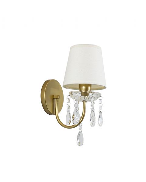 Imagem de Lustre Arandela Cristal Cúpula Dourado Fosco 218/1