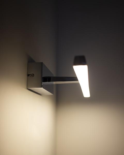 Imagem de Lustre Arandela Cromado Para Quadro Espelho 30cm com Led 6w 3000K