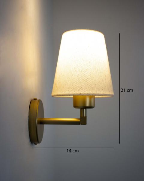 Imagem de Lustre Arandela Cúpula Redondo Cone Dourado 137