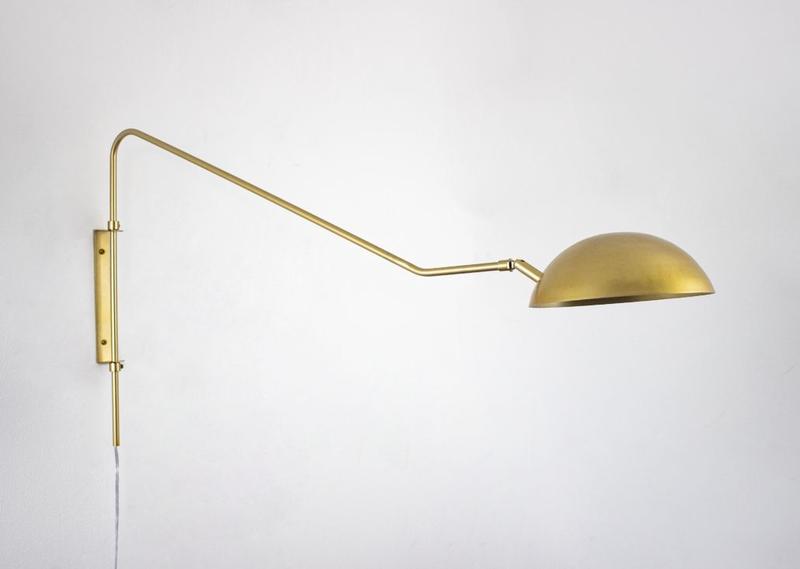 Imagem de Lustre Arandela Dome Articulada Industrial 70cm Dourado 317