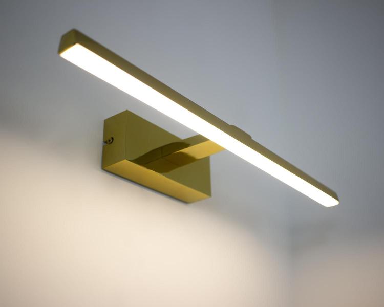 Imagem de Lustre Arandela Dourada Para Quadro Espelho 60cm com Led 12W 3000K