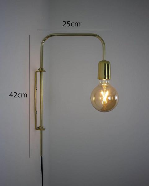 Imagem de Lustre Arandela Haste Articulada Industrial Dourada 793/1 Spotline