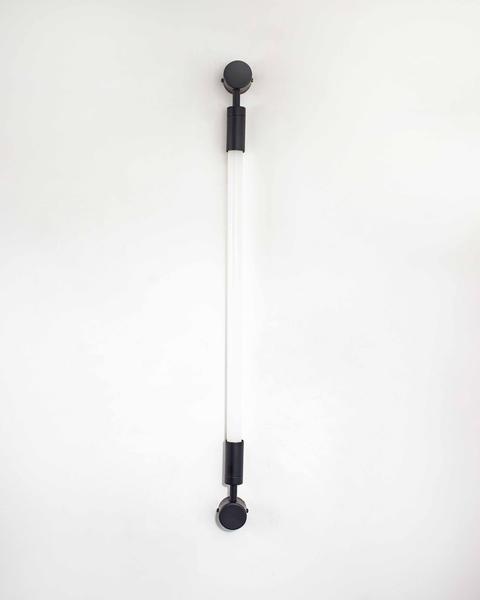 Lustre Arandela Slim Tubular T8 60/120cm Preto 187 - ILUMINAMUNDO Imagem de Lustre Arandela Slim Tubular T8 60/120cm Preto 187