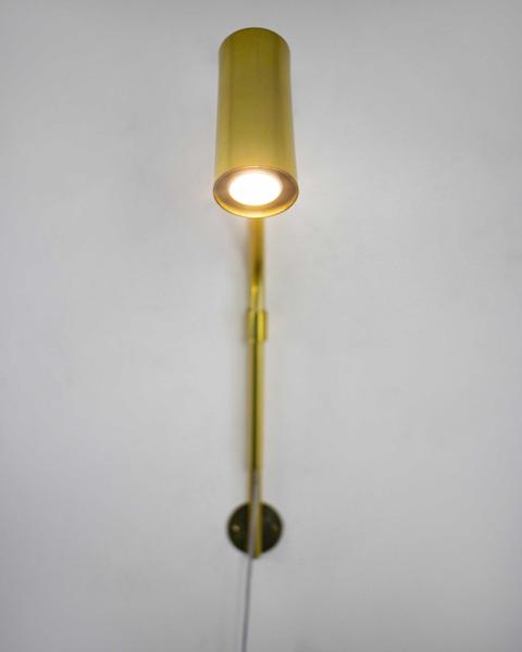 Lustre Arandela Tubo Cilindro Articulada Dourado Gold Polido 132 - ILUMINAMUNDO Imagem de Lustre Arandela Tubo Cilindro Articulada Dourado Gold Polido 132