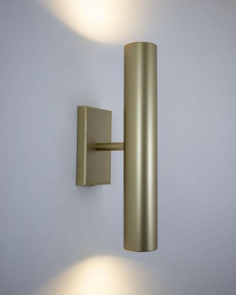 Imagem de Lustre Arandela Tubo Tubular Dourado Fosco 258