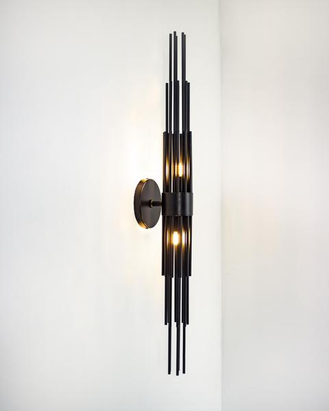 Imagem de Lustre Arandela Tubos Ouriço 80cm Preto 391