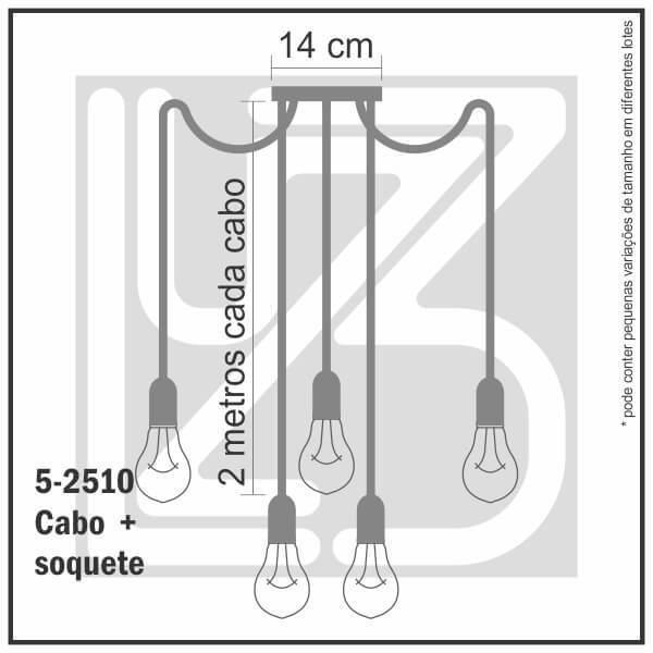 Imagem de Lustre Aranha Com 5 Pendentes