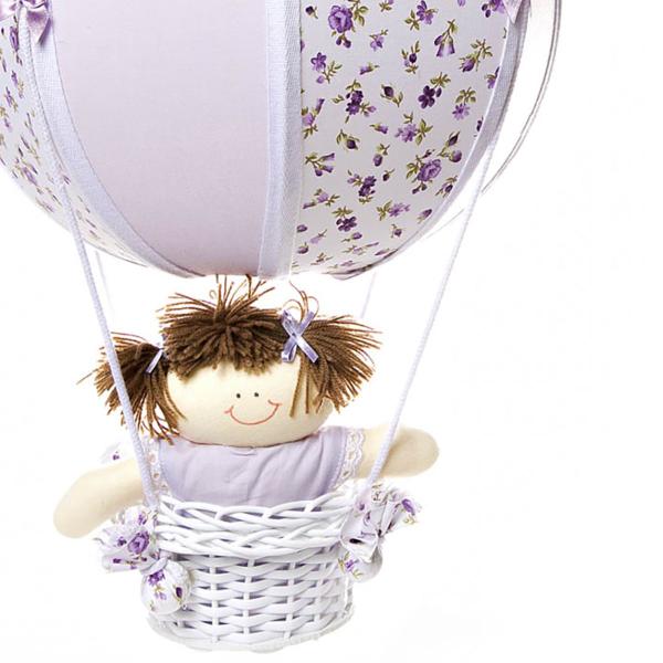 Imagem de Lustre Balão Bolinha Lilás Quarto Bebê Infantil Menina