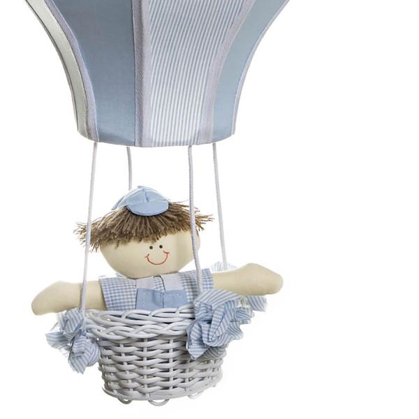 Imagem de Lustre Balão Cintura Azul Quarto Bebê Infantil Menino