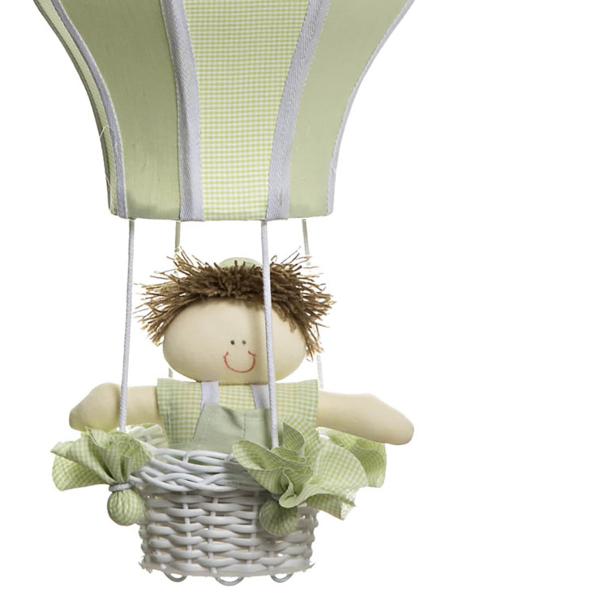 Imagem de Lustre Balão Cintura Verde Quarto Bebê Infantil Menino