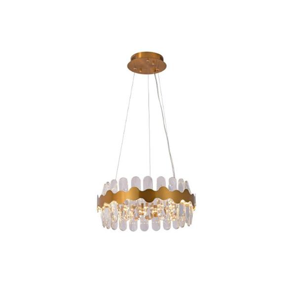 Imagem de Lustre Bronze com Cristais Transparente 42cm Led 48W 3 em 1 Bivolt