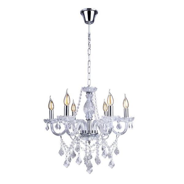 Imagem de Lustre Candelabro De Cristal Legítimo France Nice 6 Braços E14