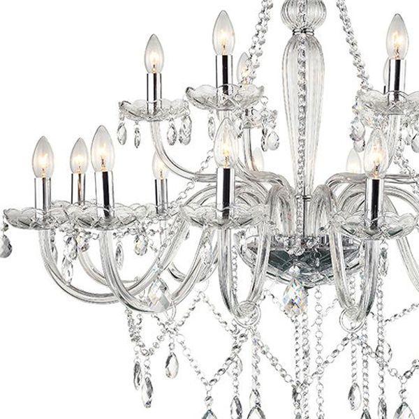 Imagem de Lustre Candelabro de Cristal Maria Tereza - 18 Braços Transparente