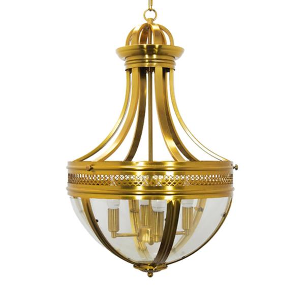 Imagem de Lustre Classico Imperio Menor Metal Dourado Fino Acabamento